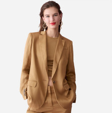 NEW J. CREW 198 LIGHT CAPPUCCINO GRAMERCY TWILL ALFIE BLAZER JACKET SZ 6