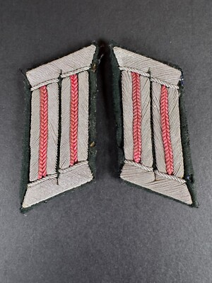 #ad #ad WW2 German Panzer Troop Officer#x27;s Collar Tab Facings EUR 150.00