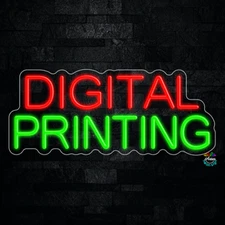 Digital Printing LED Neon Sign 24"L x 10"H #32217