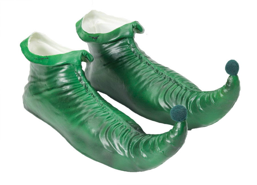 Elf Adult Shoes Green Costume Jester Gnome Christmas Halloween