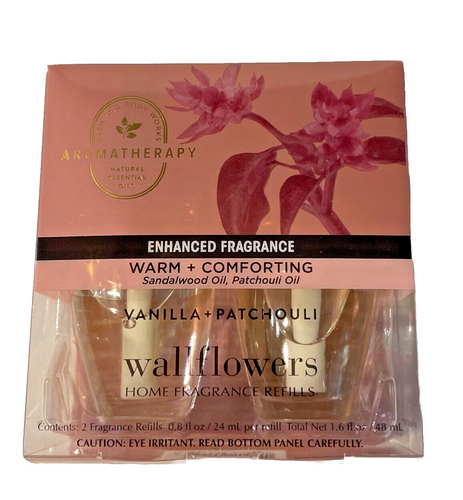 Vanilla Patchouli Wallflower Refill Bath and Body Works NEW 2 Pack READ*