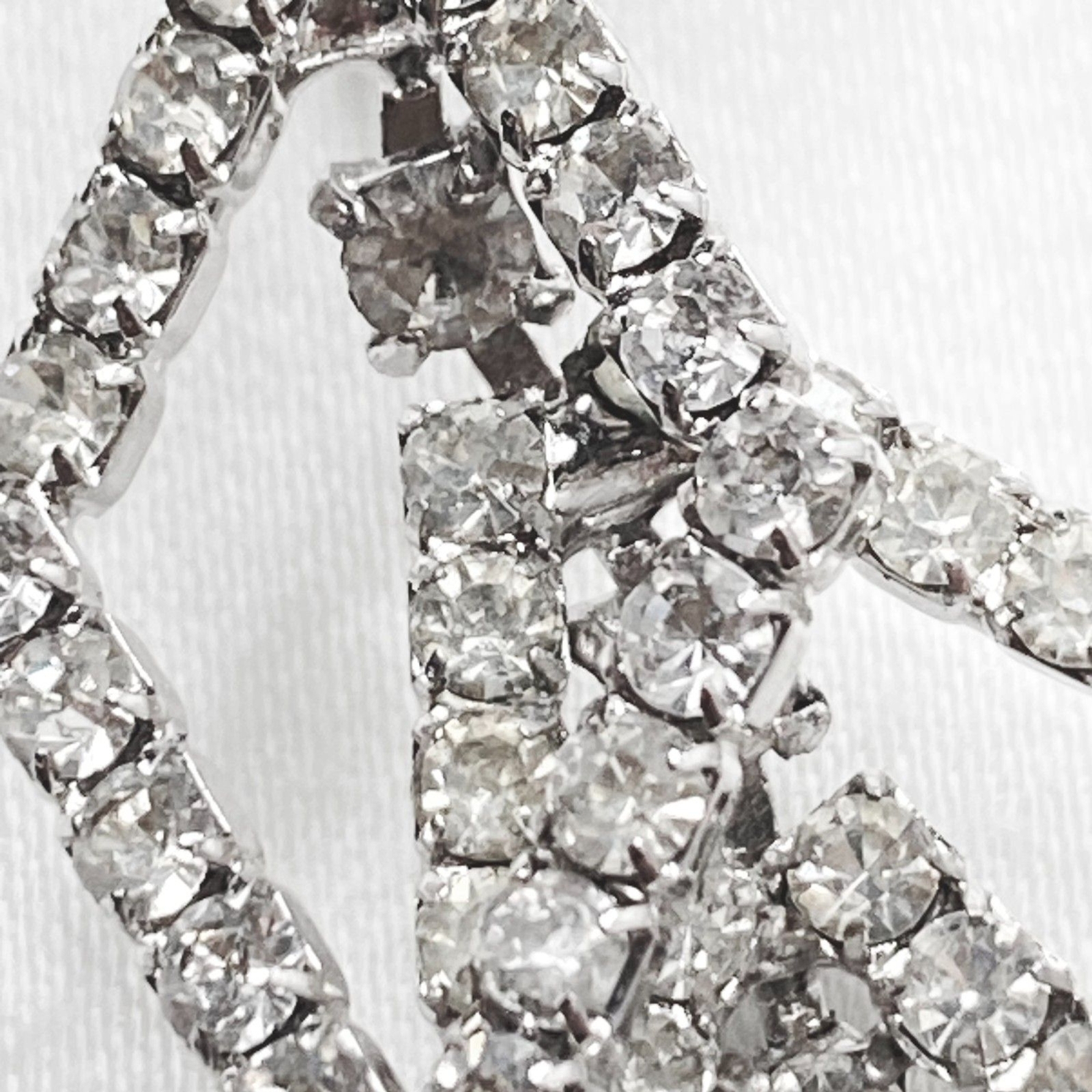 Weiss Dangle Drop Earrings Clear Tiny Rhinestones… - image 6