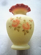 Fenton Glass Ruffled Rim Vase Used Excellent Condition