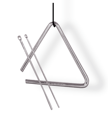 Triangle Latin Percussion LP311C - 6 Pouces - Avec Baguettes - Son Brillant - Pour Musiciens