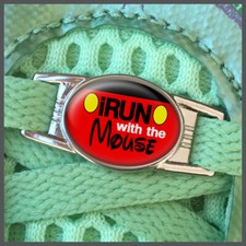 RunDisney I Run With The Mouse Mickey Mouse Shoelace Shoe Charm or Zipper Pull