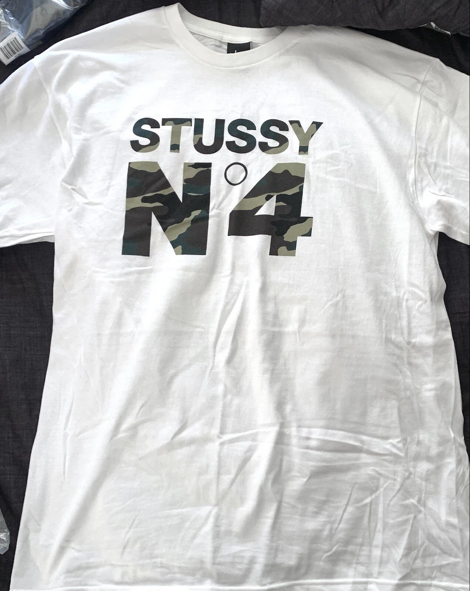 Vintage Stüssy N4 Monogram Limited Edition Tee Shirt Size XL Camo