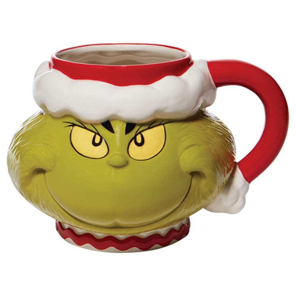 Grinch Santa Handcrafted Ceramic Christmas Mug