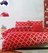 Image of AUS QLTY Abstract Geo Print 5 PIECE KING BED Quilt Cover & Fitted Sheet Set
