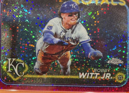 Bobby Witt JR 2024 Topps Chrome #120 Magenta Speckle Refractor /350 PSA 10 Gem - Picture 5 of 8