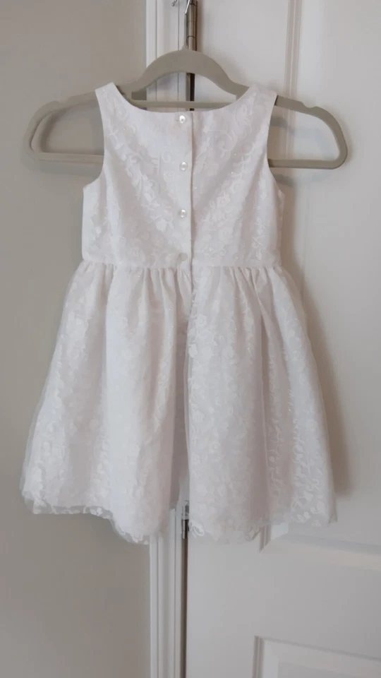 Marmellata Girls Dress Size 5 White Party Jeweled EUC - Image 2 of 4