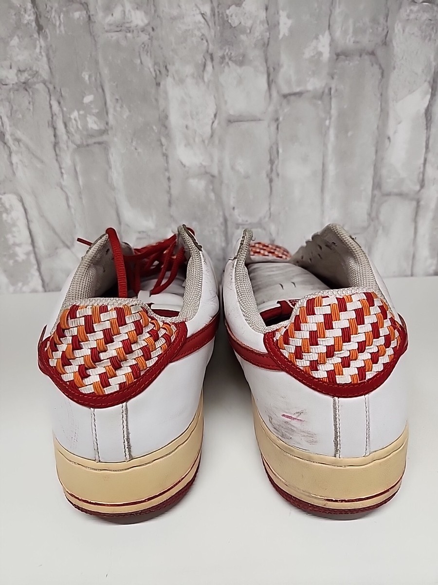 2005 Nike Air Force 1 Low Woven White Varsity Red 309096-161 2005 Nike Air Force 1 Low Woven White Varsity Red 309096-161