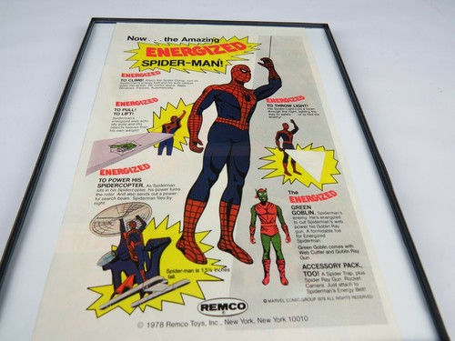 1978 Remco Toy Co Advertisement Spiderman & The Green Goblin Framed - Picture 3 of 3