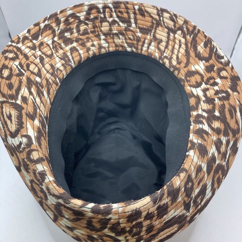 Vintage Leopard Print Bucket Union Made Hat 1960-1970’s Cheetah Animal Print - Picture 5 of 9