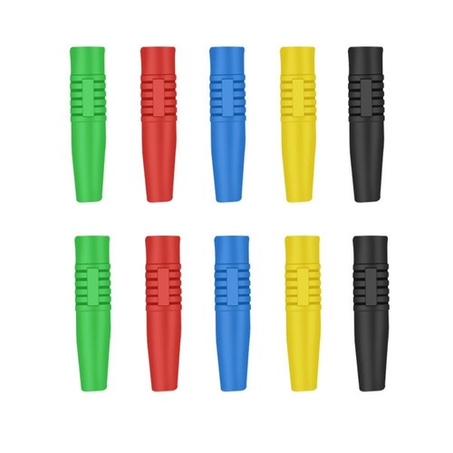 10 Pcs of Insulated Banana Connectors Compatible with Non Insulated Cables
