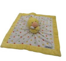 Carters Carter's Yellow Plush DUCK Security Blanket Lovey Polka Dots Lovey Clean