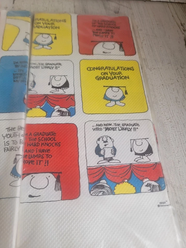 Juego de manteles de papel graduación Ziggy vintage Foto 4 de 4