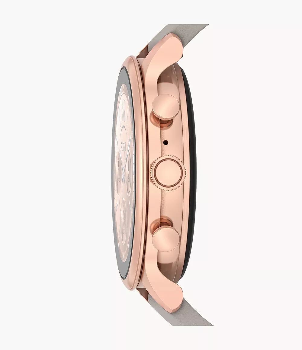 FOSSILグレーレザー ジェネレーション6 スマートウォッチ Fossil Gen 6 Smartwatch | 42mm | Gray Leather | Gray