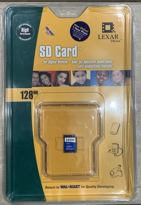 Lexar Media 128MB SD Memory Card High Performance For Digital Devices New