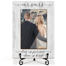 Wedding Picture Frame, Mr And Mrs Gifts Wooden Photo Frame, Wedding Gifts For...
