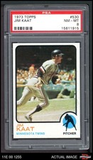 1973 Topps #530 Jim Kaat Twins HOF PSA 8 - NM/MT