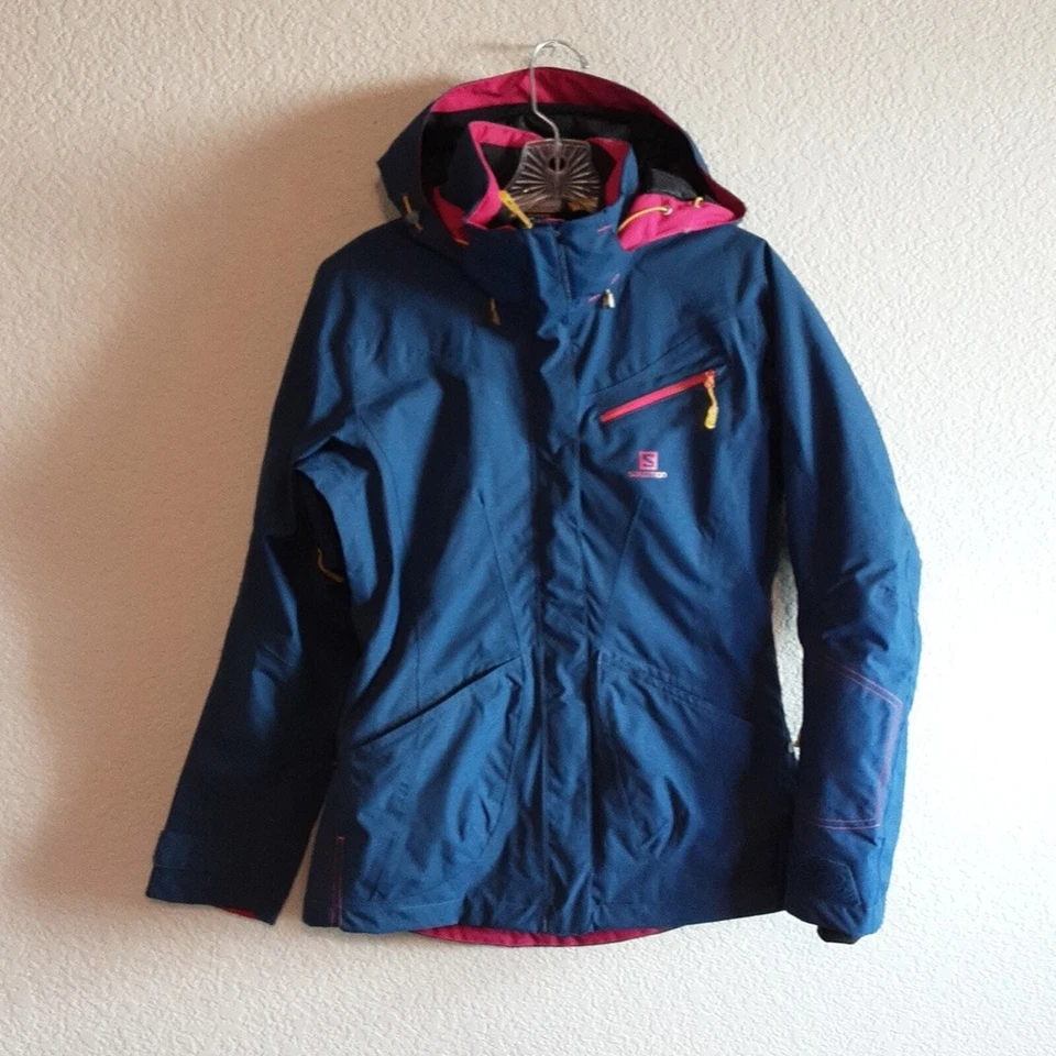 Abrigo Parka Para Mujer Salomon AdvanceSkin Seco Aislado Con Capucha Snowboard Esquí XS Foto 2 de 4