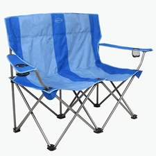 Portable 2 Person Folding Collapsible Outdoor Patio Lawn Beach Chair for Camping