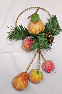 Decorative Fruit Themed 8'' Christmas Ornament -A-