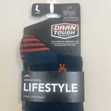 Mens M DARN TOUGH 6060 MERINO Wool Crew Lightweight Socks Chicken Rooster