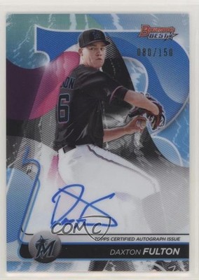 2020 Bowman's Best of Blue Refractor 80/150 Dax Fulton Daxton #B20-DF Auto 7m3