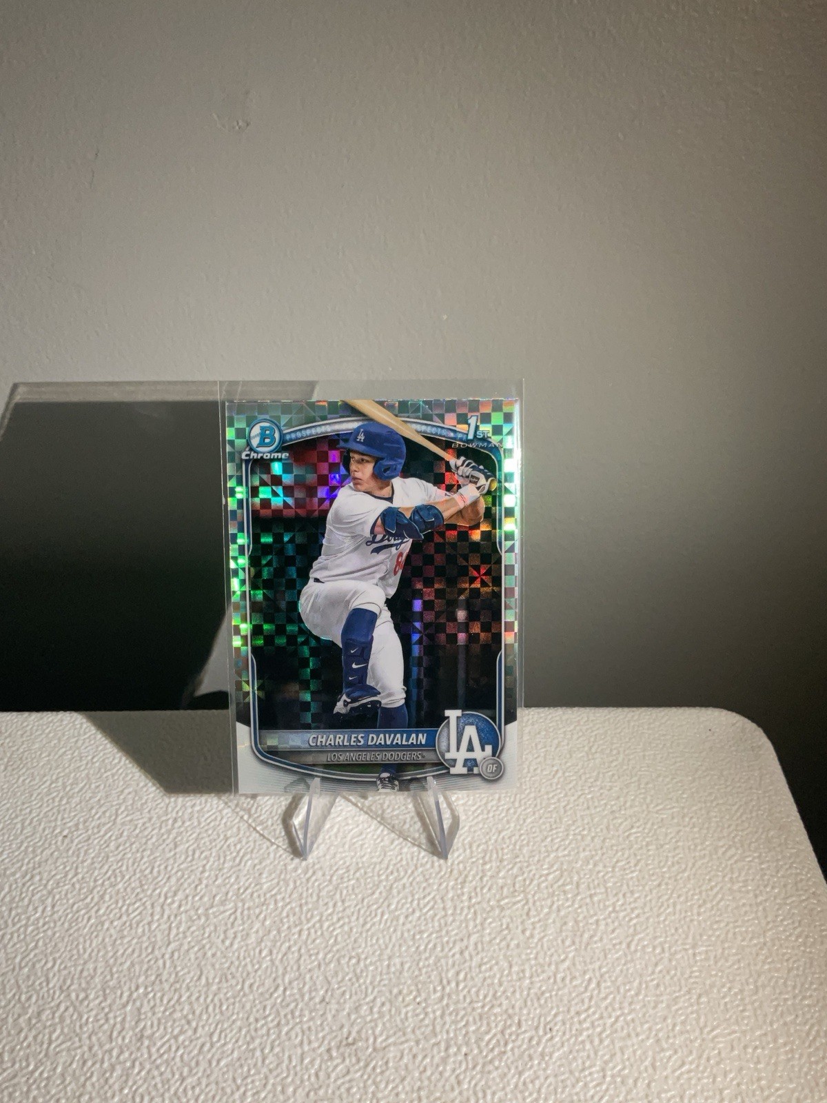 2025 Bowman Draft Charles Davalan Chrome X-Fractor 1st #BDC-96 Dodgers