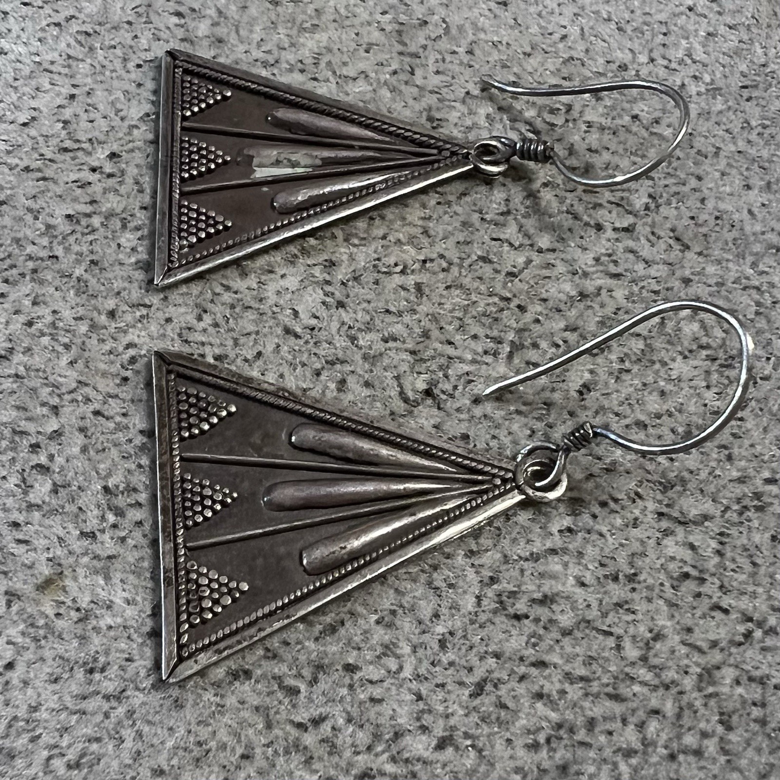 Vintage Artisan Made Triangular Shape Ornamental … - image 7