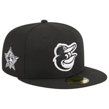 New Era Baltimore Orioles 5950 1993 All Star Game Patch Fitted Hat Black White
