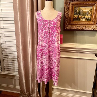 lilly pulitzer cotton tank dress Lilly Pulitzer Hampton Tank Dress Resort Navy Beach Dress Pima Cotton XS