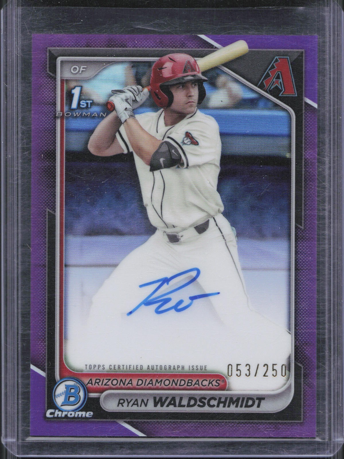 2024 Bowman Draft Chrome Ryan Waldschmidt 1st Purple Refractor Auto /250