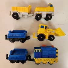 Fisher Price GeoTrax Train & Cars Dump Truck W/ Trailer & Loader Untested 