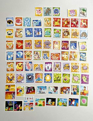 Konvolut 75+ Pokemon Vintage Merlin Sticker; Sticker Holo, Classic, Fresh...