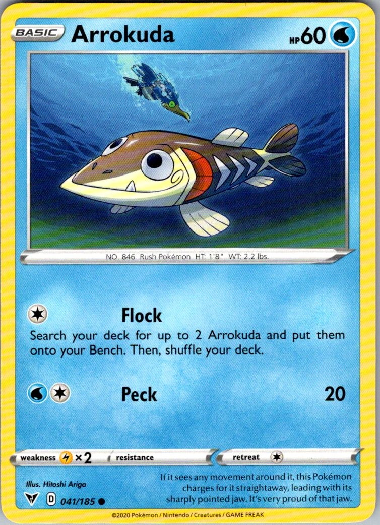 Arrokuda Vivid Voltage 041/185 Common Pokemon Near Mint