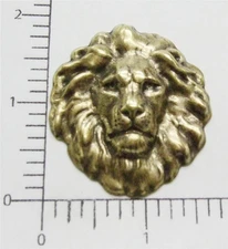 45063        Brass Oxidized Large Lion Head Jewelry Finding