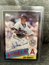 Jim Abbott 2020 Topps Update Series - 1985 Topps Baseball Autograph  #85BA-JA...