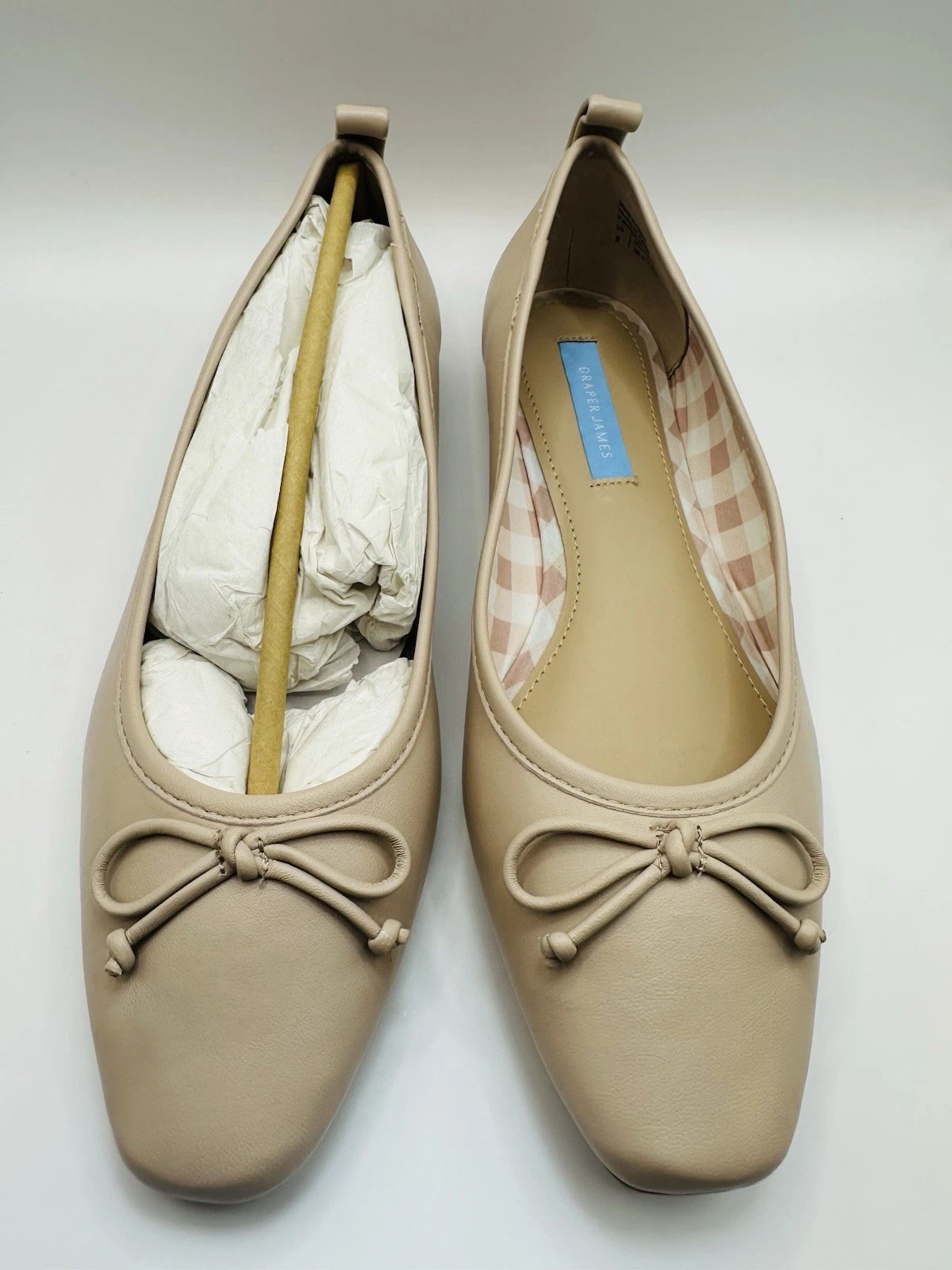 Draper James | Flats Taylor Beige Slip On Round Toe Bow NEW- Size 8