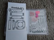 Stampin Up PEACEFUL SEASON Christmas Greetings Rubber Stamps 19 Dies 8