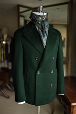 Double Breasted Mens Suits Jacket Casual Cashmere Peak Lapel Winter Outdoor Coat