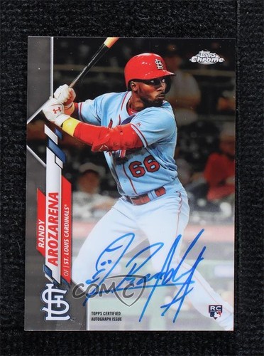 2020 Topps Chrome Rookie Auto Randy Arozarena #RA-RAR RC