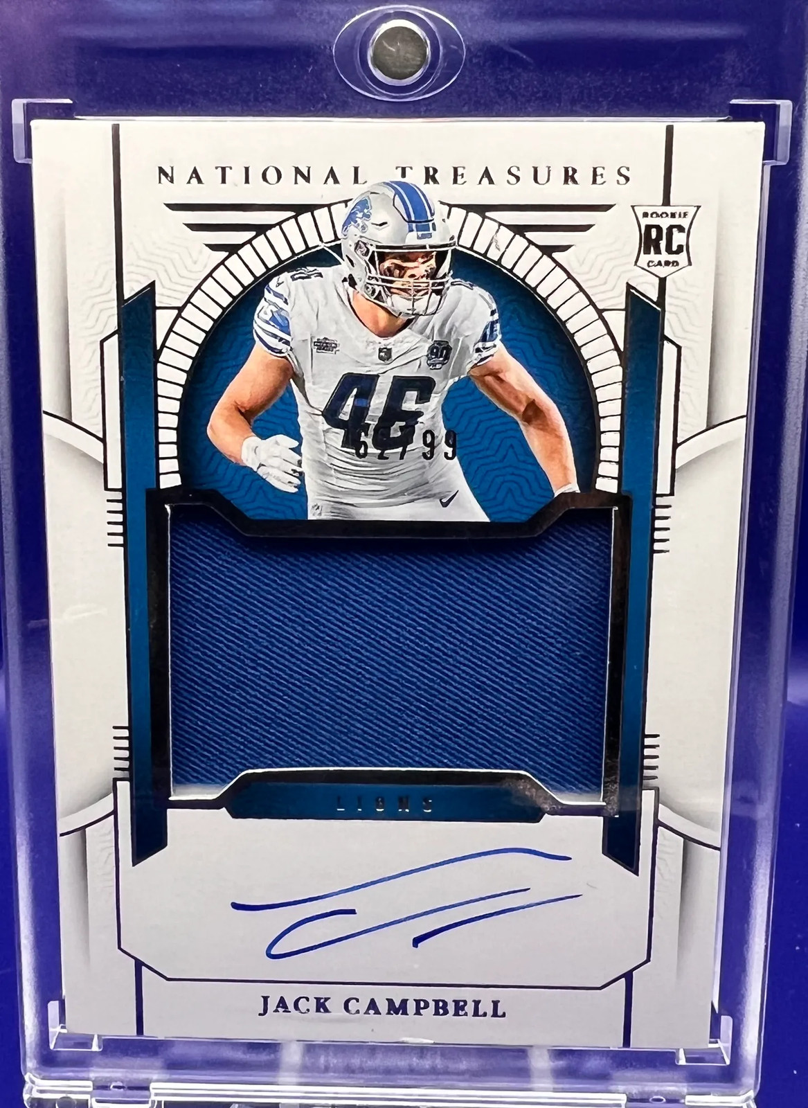 Jack Campbell Panini National Treasures #166 Patch Autograph