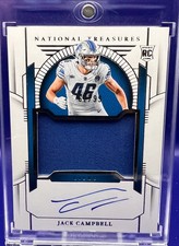 2023 Panini National Treasures Jack Campbell Rookie Patch Auto /99 Detroit Lions