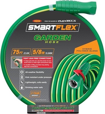 Legacy SmartFlex Garden Hose - Green, 5/8in x 75 ft (HSFG575GR)