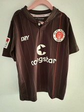 NWOT FC Pauli YouthSoccer Jersey Brown Short Sleeve Congstar sponsor