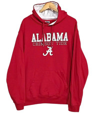Alabama Crimson Tide Hoodie Adult Size XL Red Long Sleeve Sweatshirt Stadium