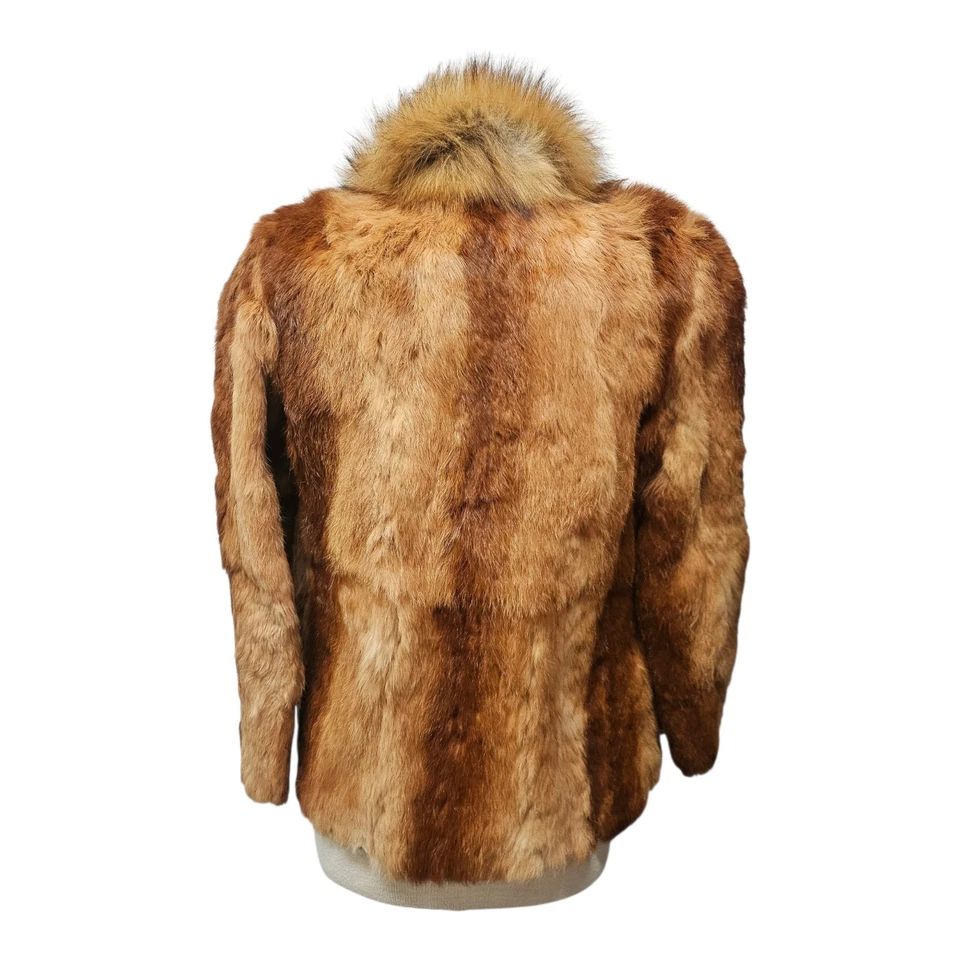 Vintage Orange Red Fox Fur Jacket Real Red  Fox Coat - BoHo Fox Jacket -S/M - Image 4 of 4