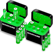 Rechargeable AA AAA Battery Lithium with Charger,16Pcs 1.5V Li-Ion Batteries wit